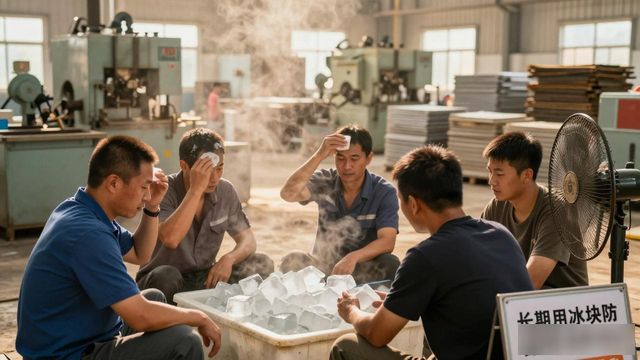 车间高温不用愁 泰州防暑降温冰块成了工人的救命凉方